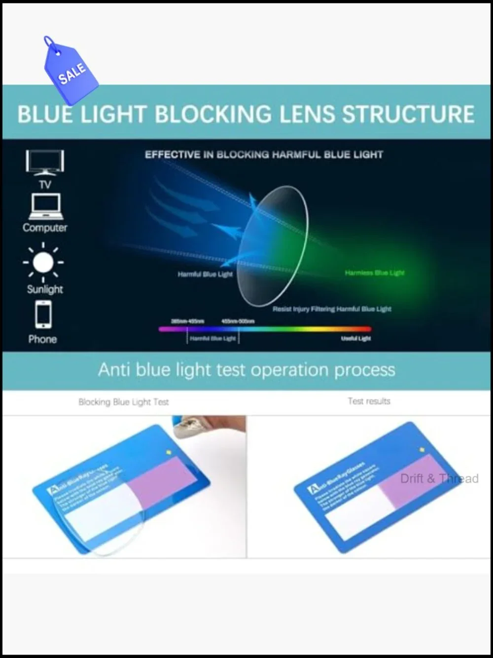 Blue Light Blocking Glasses Computer Reading Gaming TV Phone Anti Eyestrain